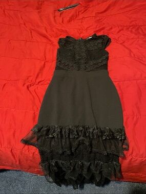Fashion Nova Black Lace Midi Dress